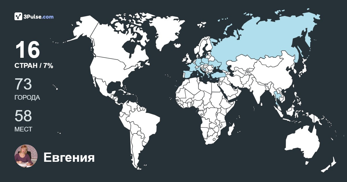 Изображение Карты путешествий Евгения Батуева