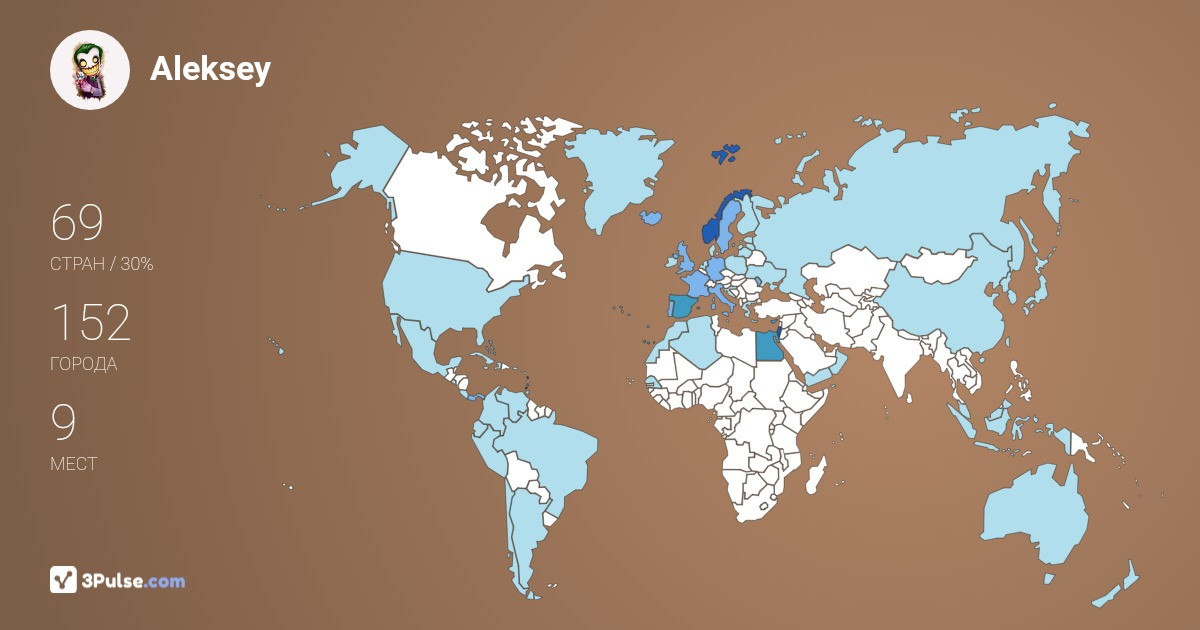 Изображение Карты путешествий Aleksey Borshchenko