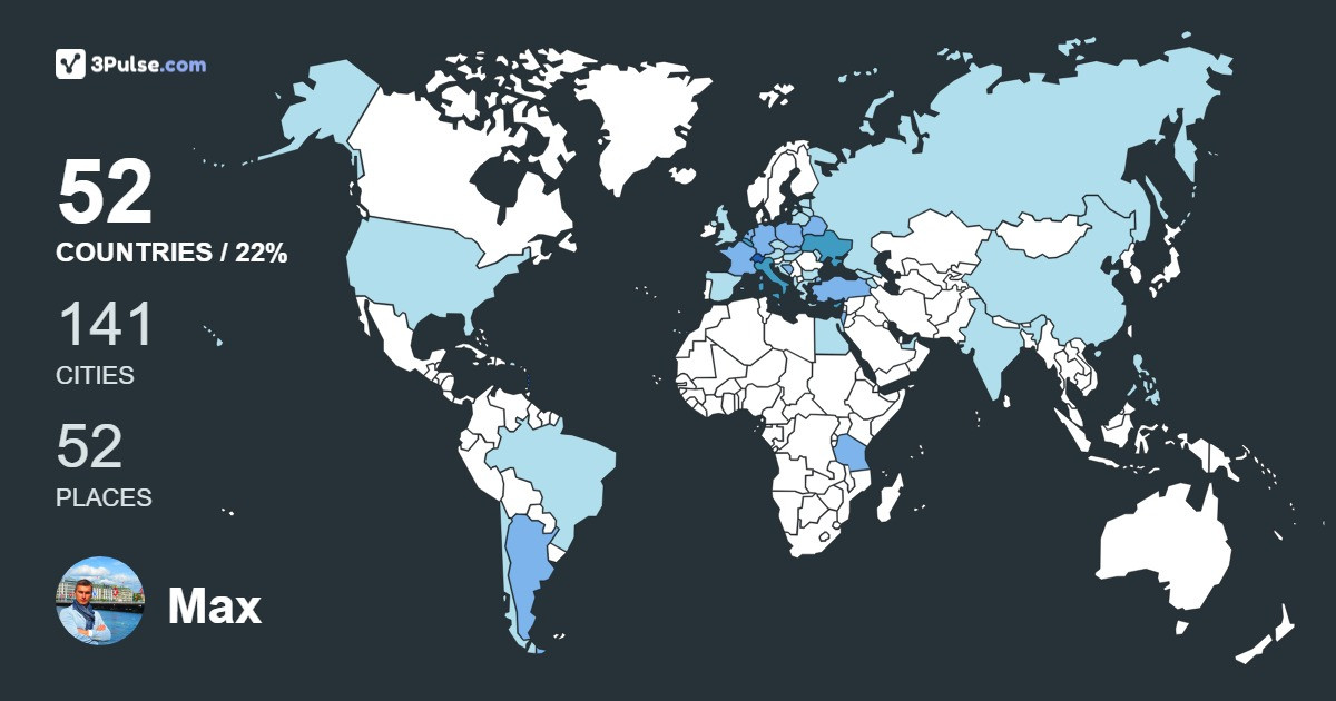 Изображение Карты путешествий Max Perets