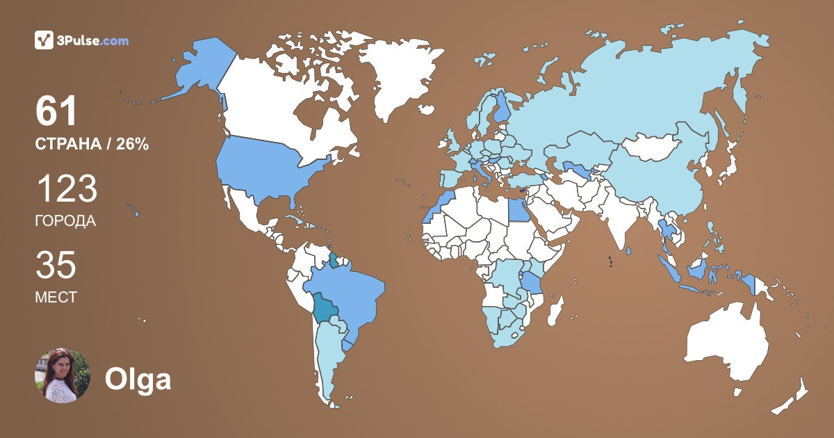Изображение Карты путешествий Olga Satanovskaya