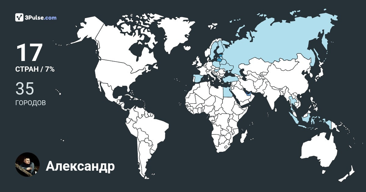 Александр Диденко's Travel Map Image