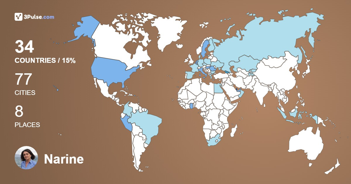Narine Tadevosyan's Travel Map Image