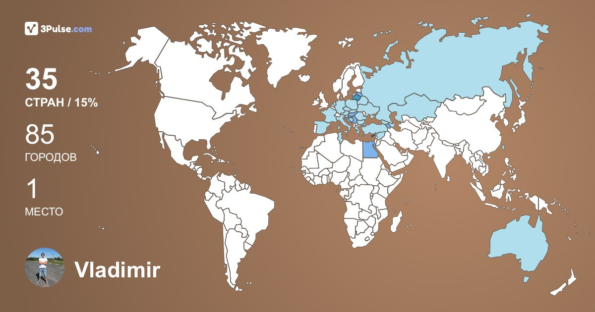 Vladimir Galkin's Travel Map Image