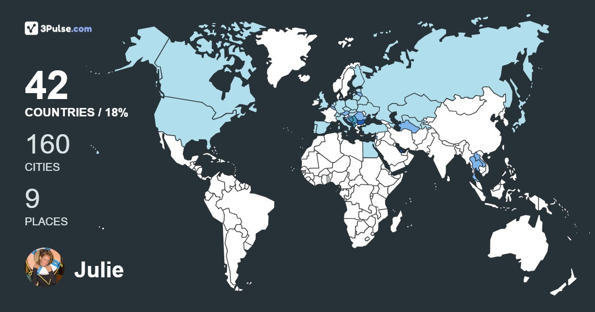 Julie Barbidonskaja's Travel Map Image