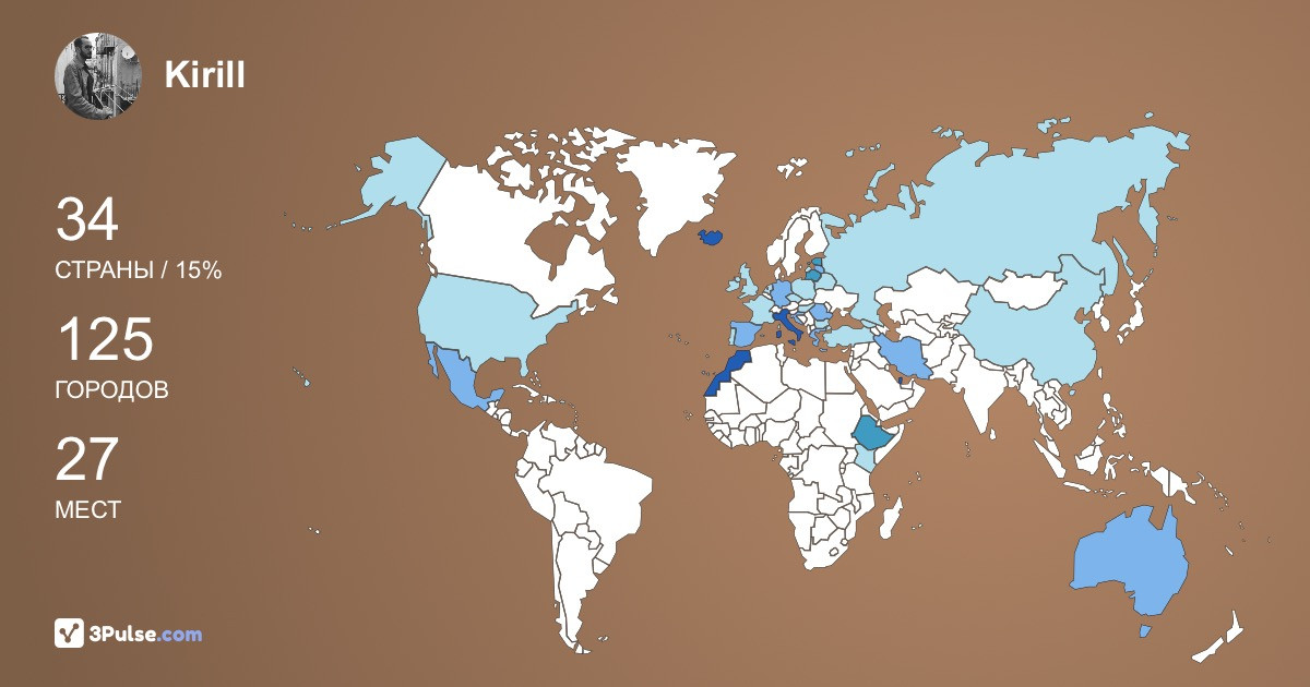 Kirill Marenkov's Travel Map Image