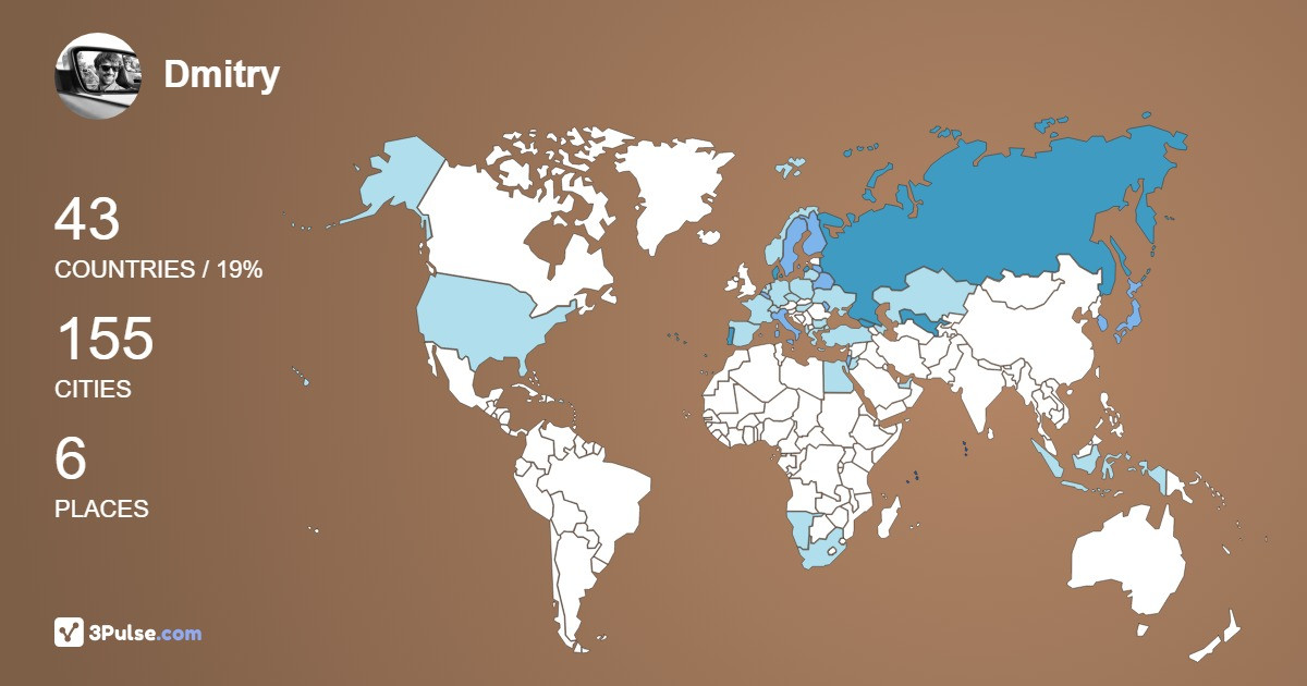 Изображение Карты путешествий Dmitry Koptelov
