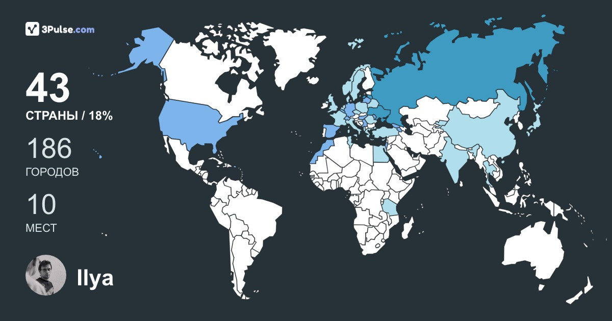 Изображение Карты путешествий Ilya Barabanov