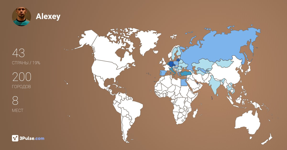 Изображение Карты путешествий Alexey Burtsev