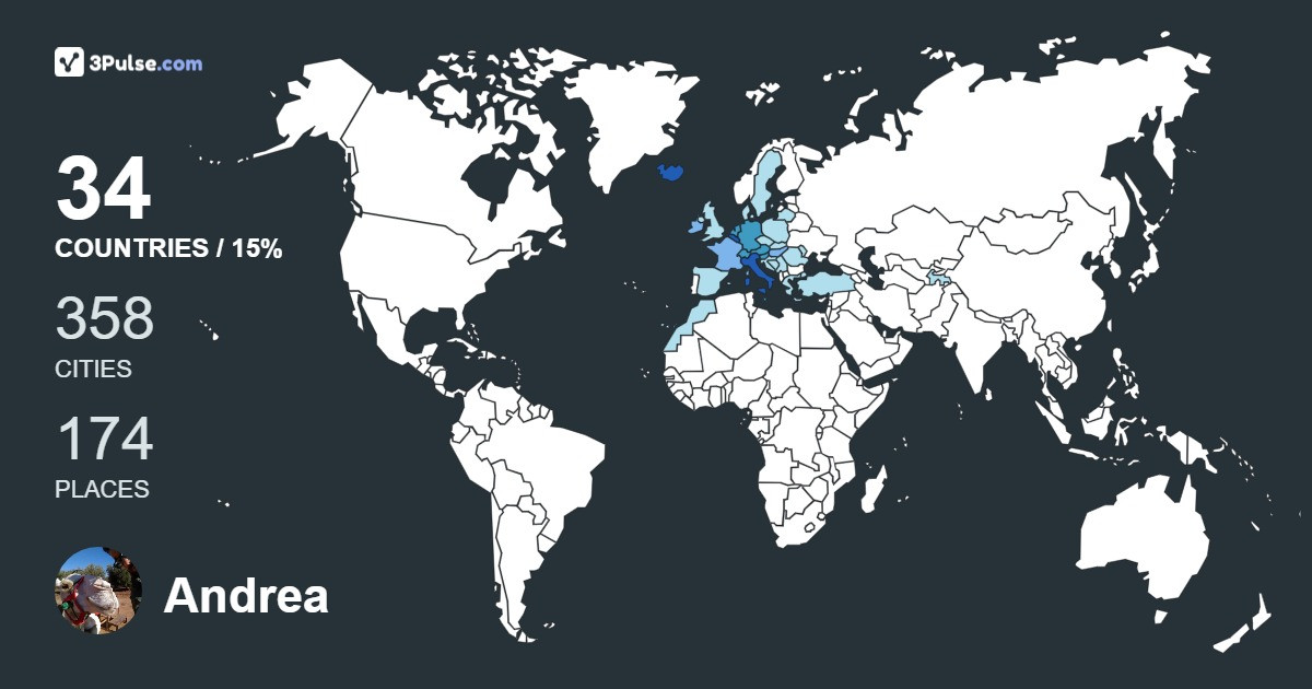 Andrea Bianchini's Travel Map Image