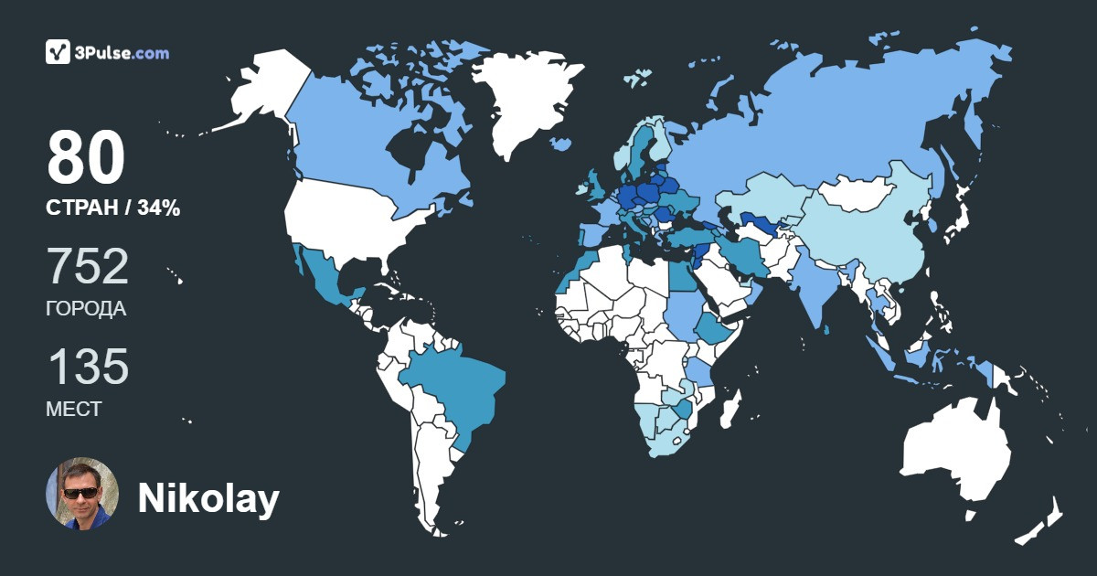 Изображение Карты путешествий Nikolay Rudkovski