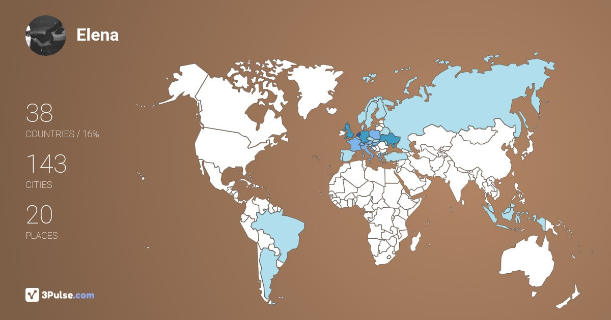 Elena Bandurka's Travel Map Image