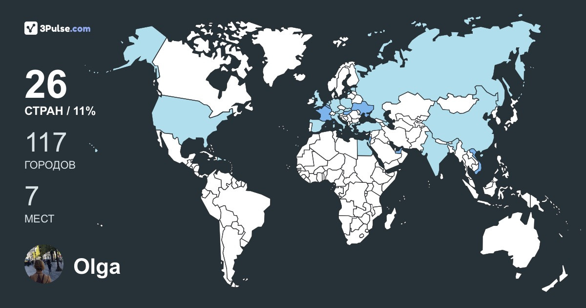Olga Ilin's Travel Map Image