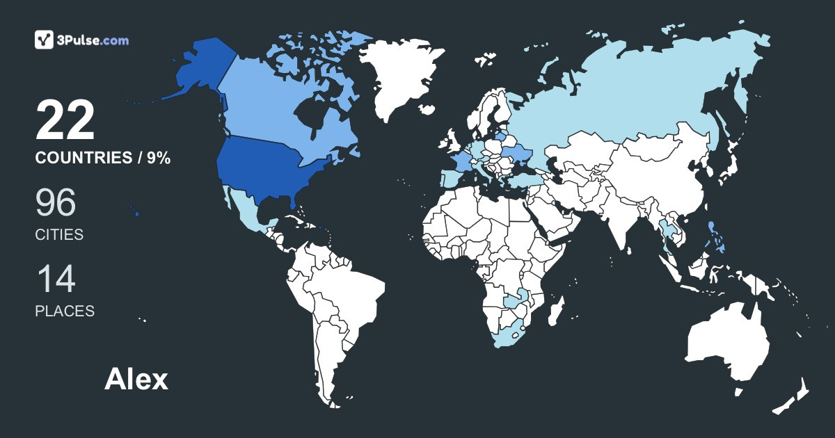 Изображение Карты путешествий Alex Tuchinsky