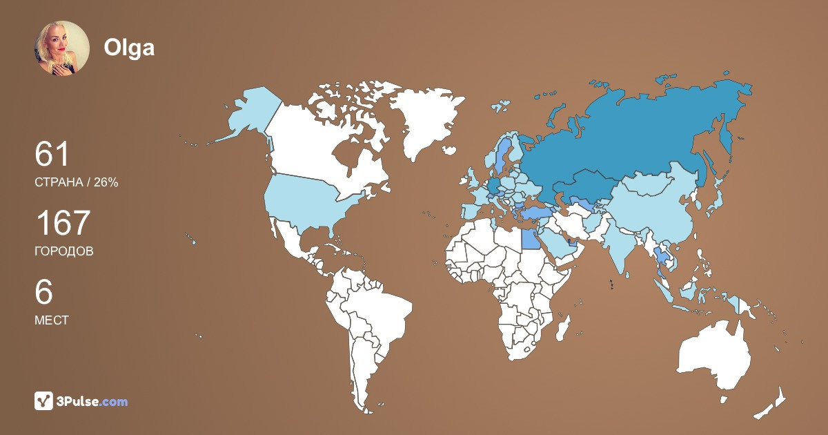 Изображение Карты путешествий Olga Ignatieva