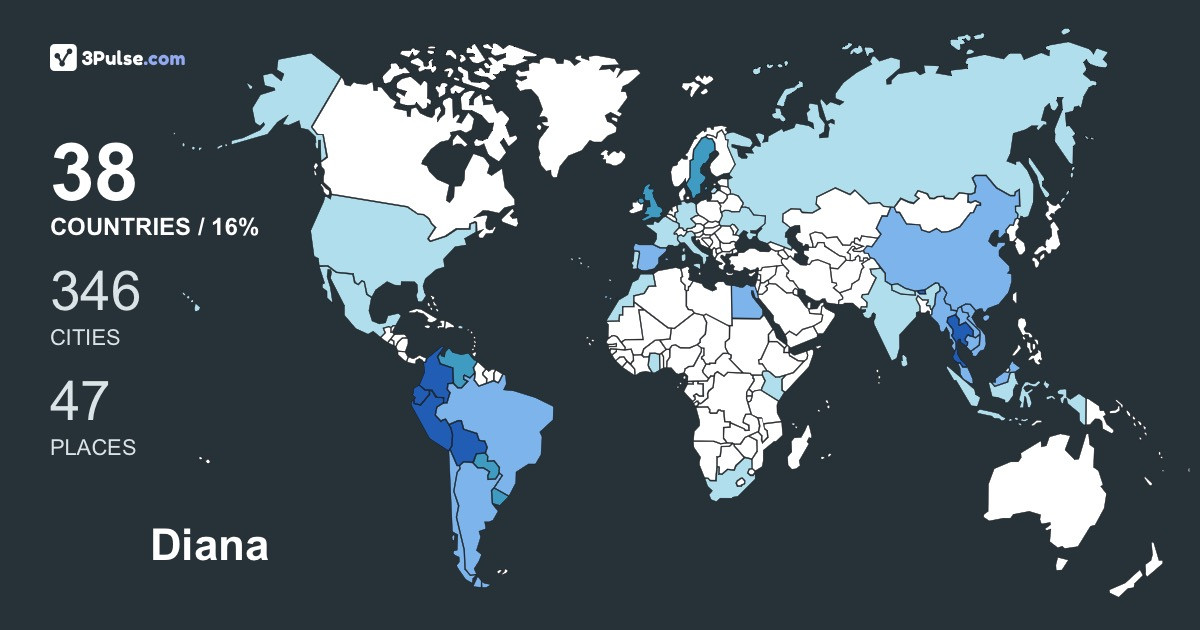 Изображение Карты путешествий Diana Bunker-Rodriguez