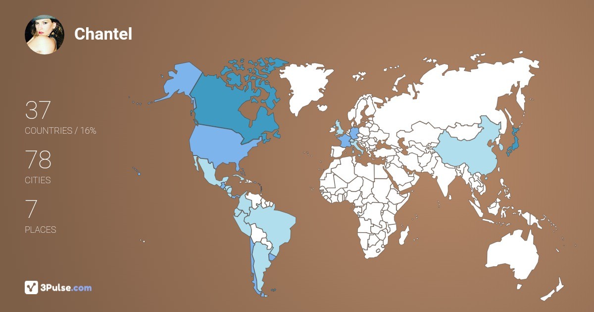 Изображение Карты путешествий Chantel Nicole