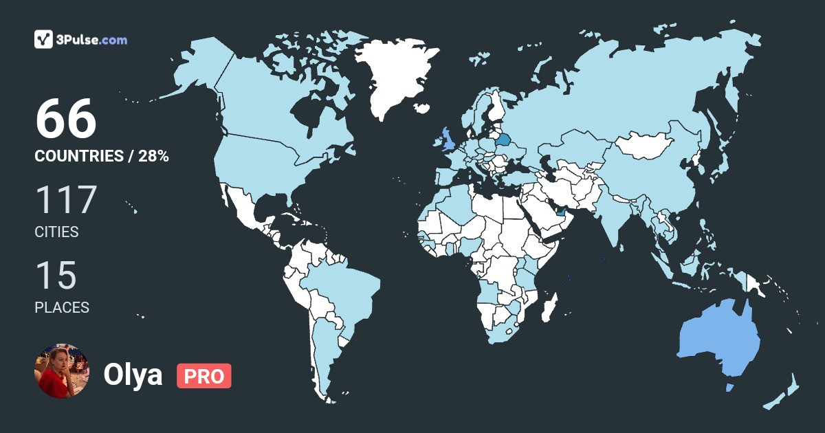Olya Gabriyanchik's Travel Map Image