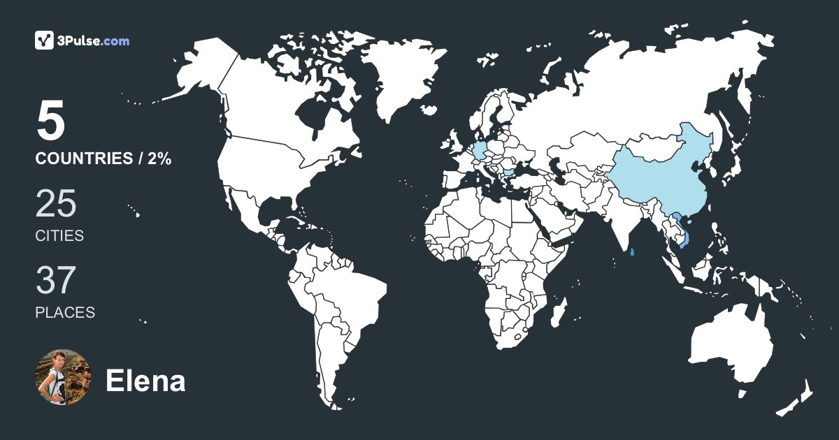 Elena Migunova's Travel Map Image