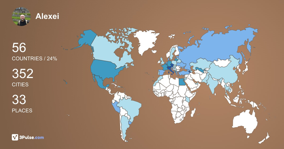 Изображение Карты путешествий Alexei Sobchenko