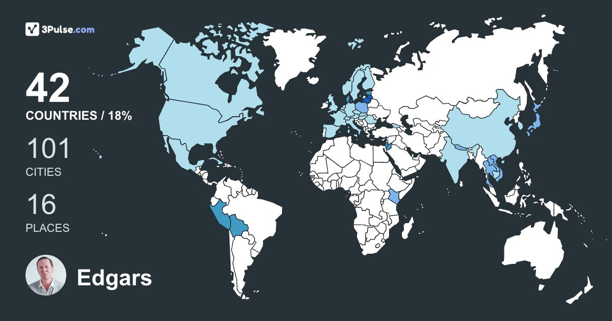 Изображение Карты путешествий Edgars Stanga