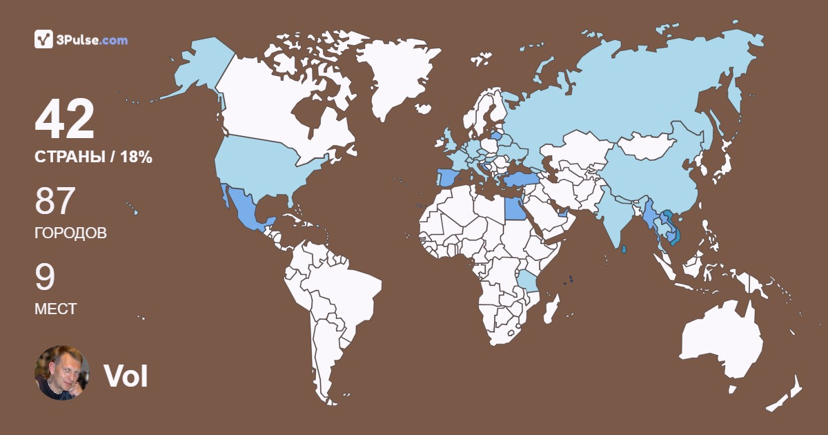 Vol De Mar's Travel Map Image