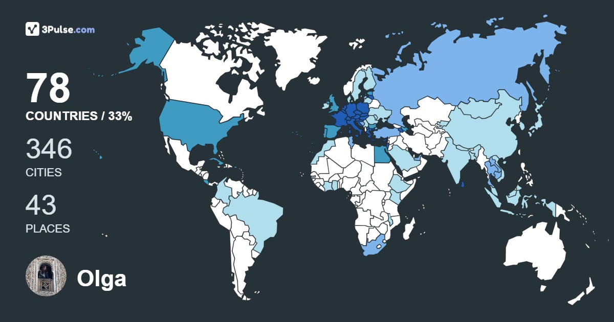 Olga Ilina's Travel Map Image
