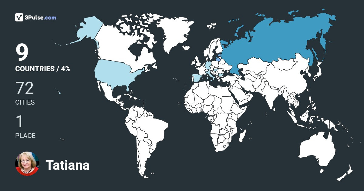 Изображение Карты путешествий Tatiana Eremina
