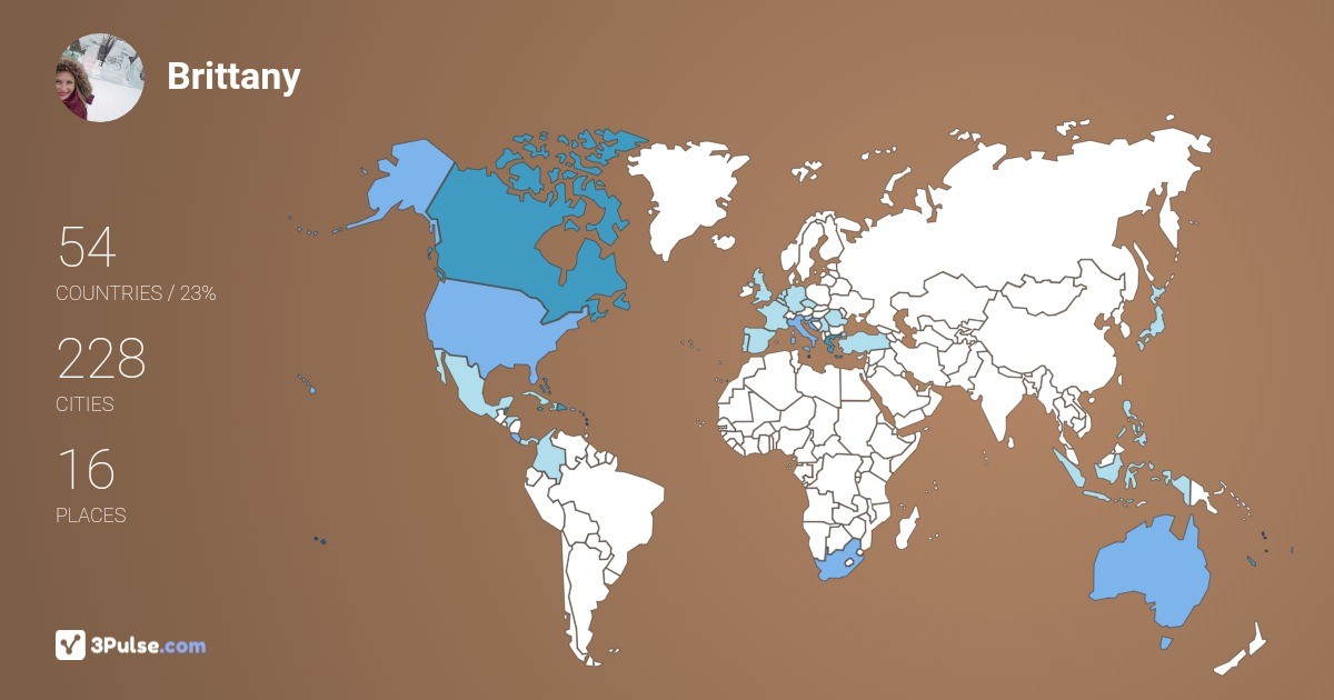 Brittany Rossi's Travel Map Image
