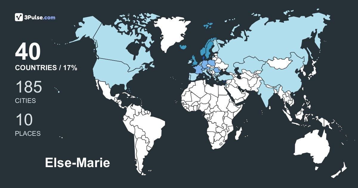 Else-Marie Ringvold's Travel Map Image