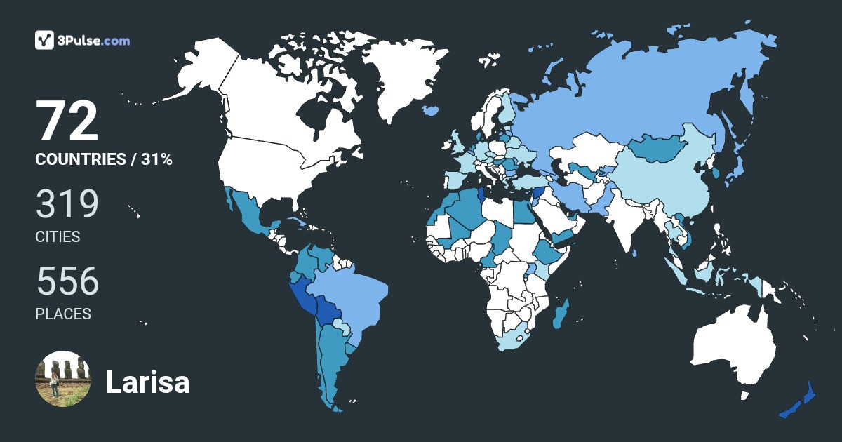 Изображение Карты путешествий Larisa Kulanikhina