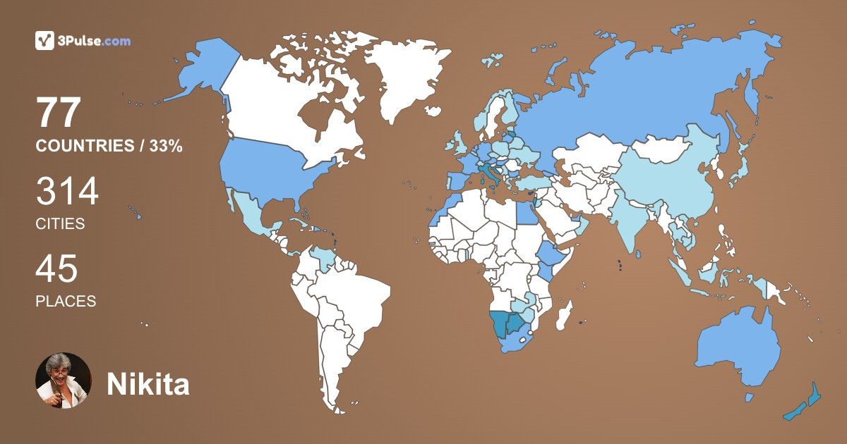 Nikita Golovanov's Travel Map Image