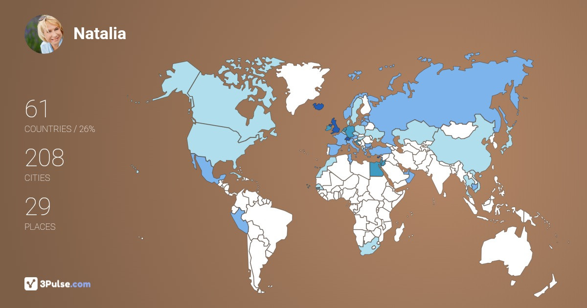 Изображение Карты путешествий Natalia Pickett-Biryukova