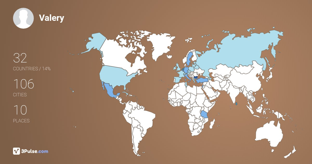 Изображение Карты путешествий Valery Denisov