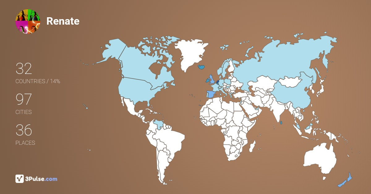 Renate Schreurs's Travel Map Image