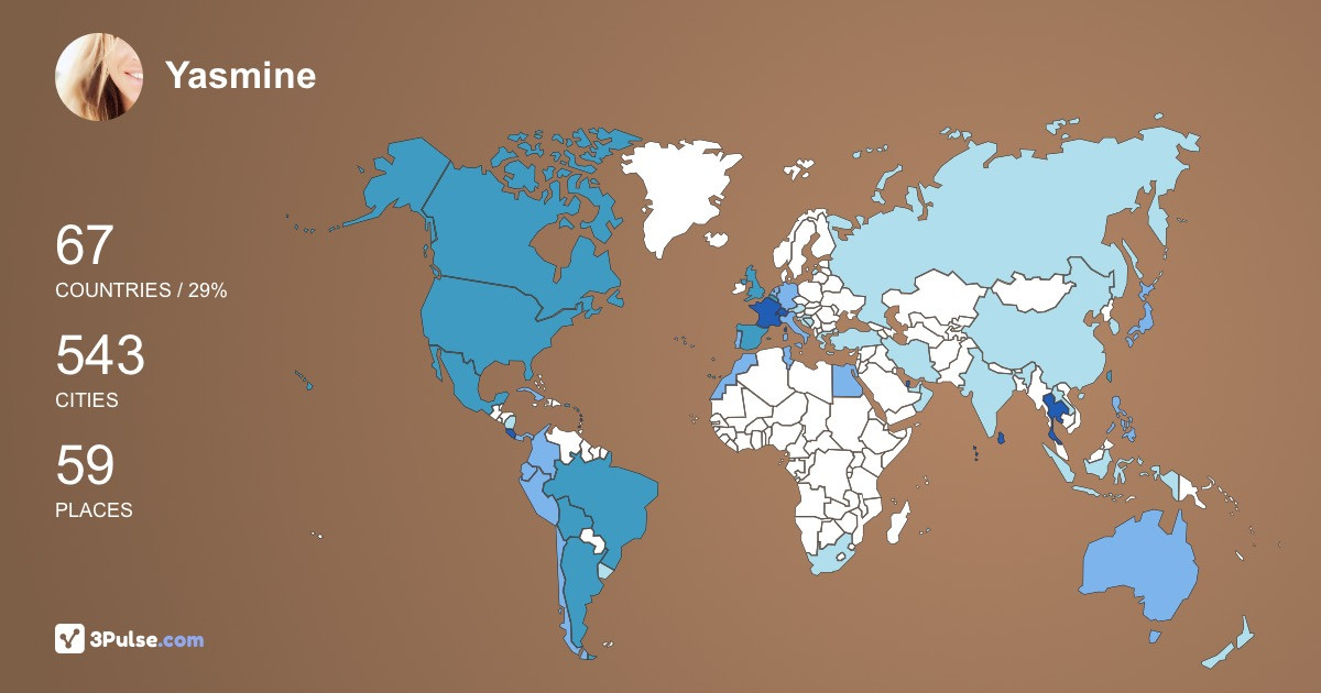 Yasmine Rez's Travel Map Image