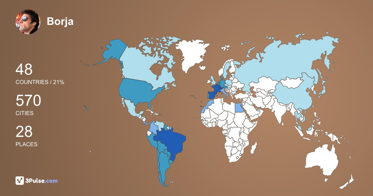Borja Elorrieta's Travel Map Image