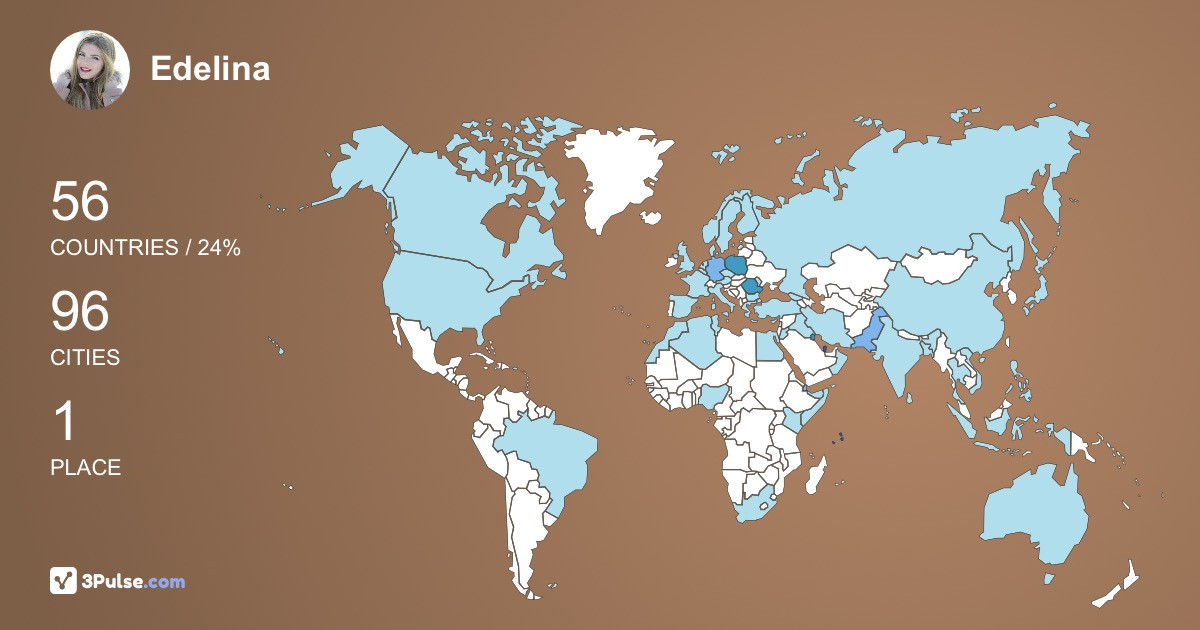 Edelina Bejan's Travel Map Image