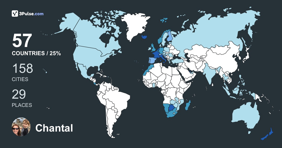Chantal Stoop's Travel Map Image