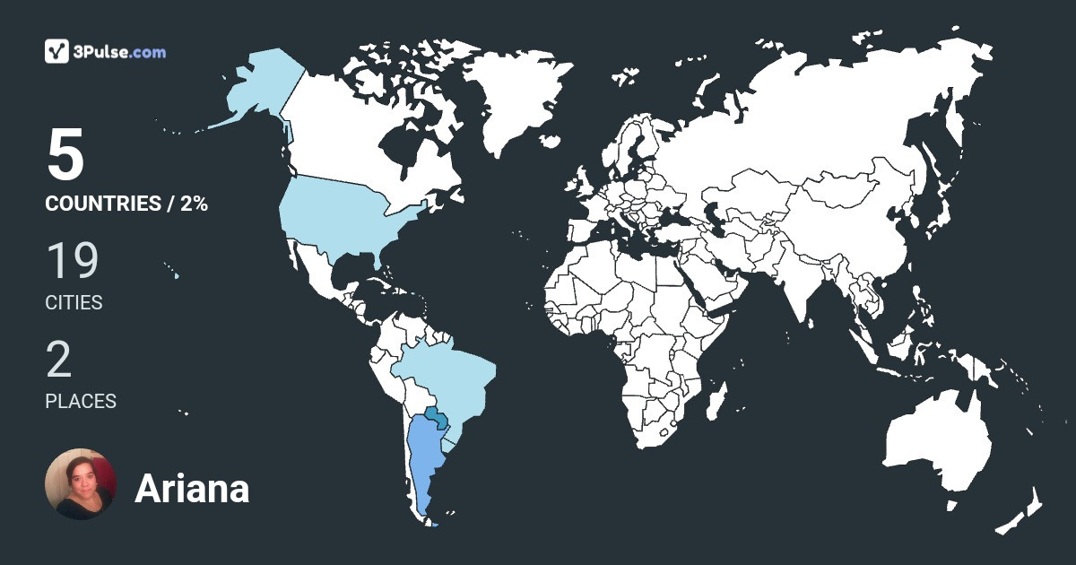 Ariana Ledesma's Travel Map Image