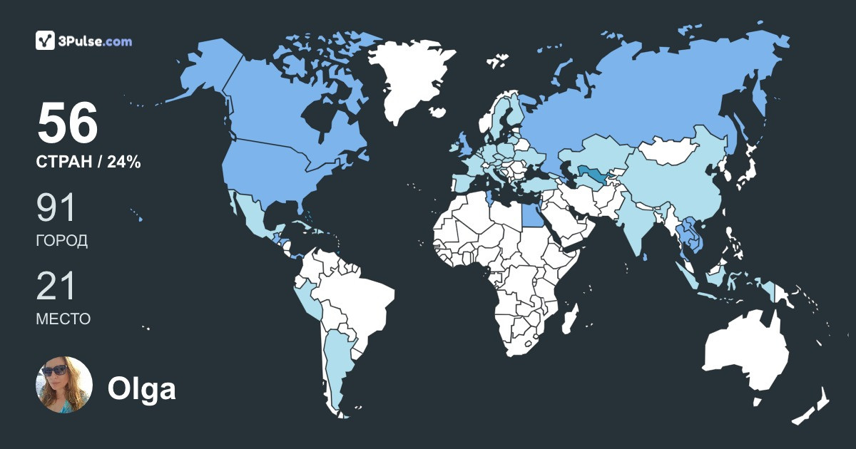 Olga Kolleeny's Travel Map Image