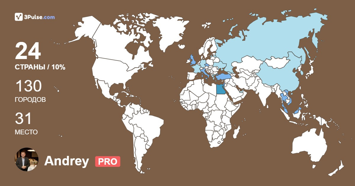 Andrey Suverin's Travel Map Image