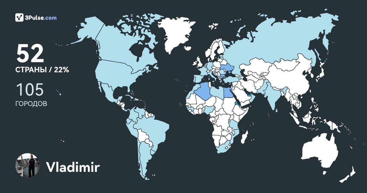 Изображение Карты путешествий Vladimir Dubich