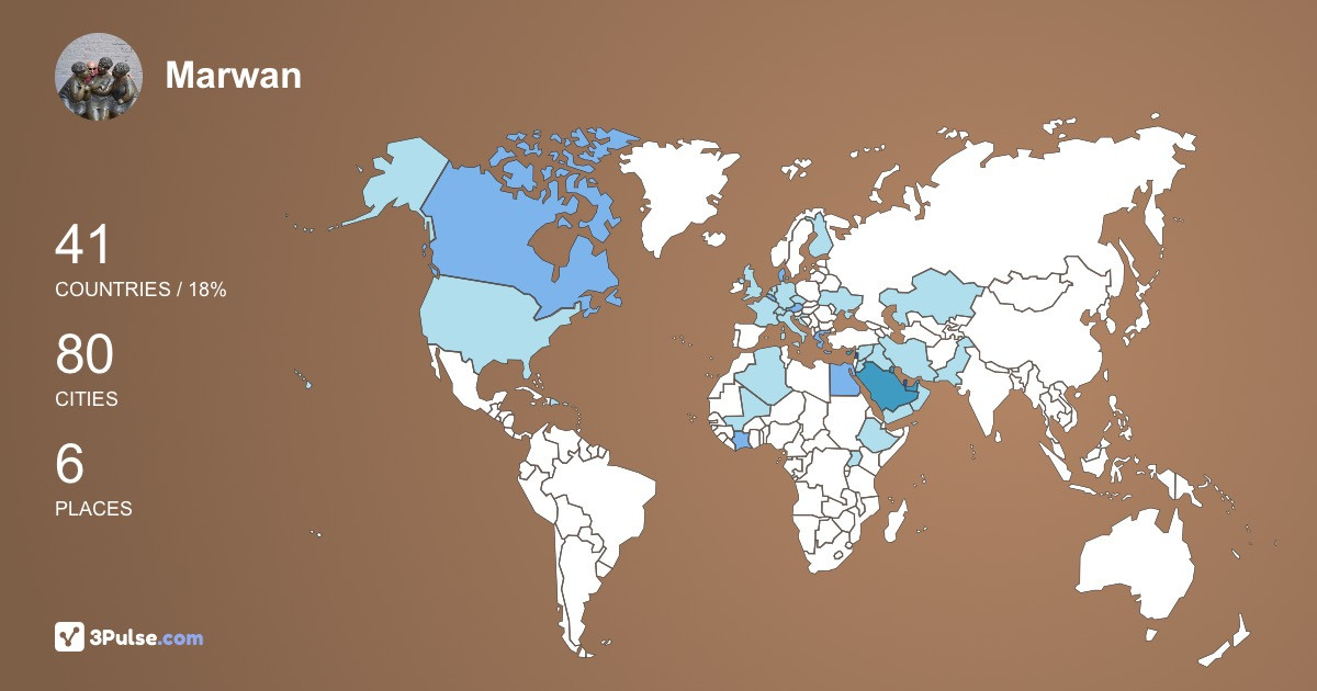 Marwan Fehmi's Travel Map Image