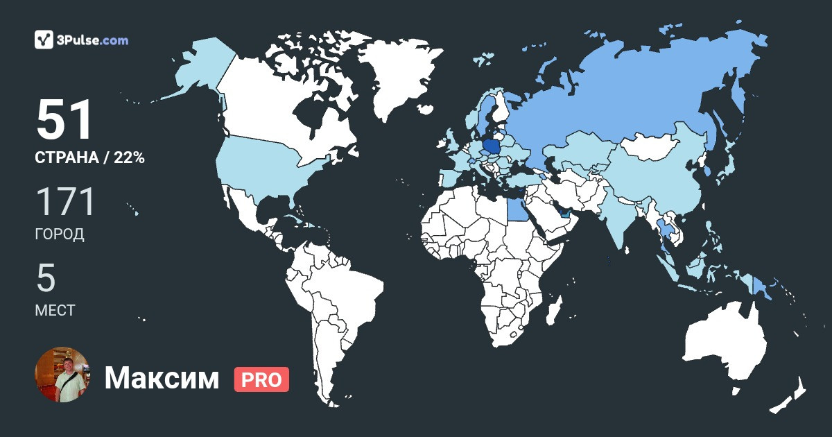 Изображение Карты путешествий Максим Овчаров