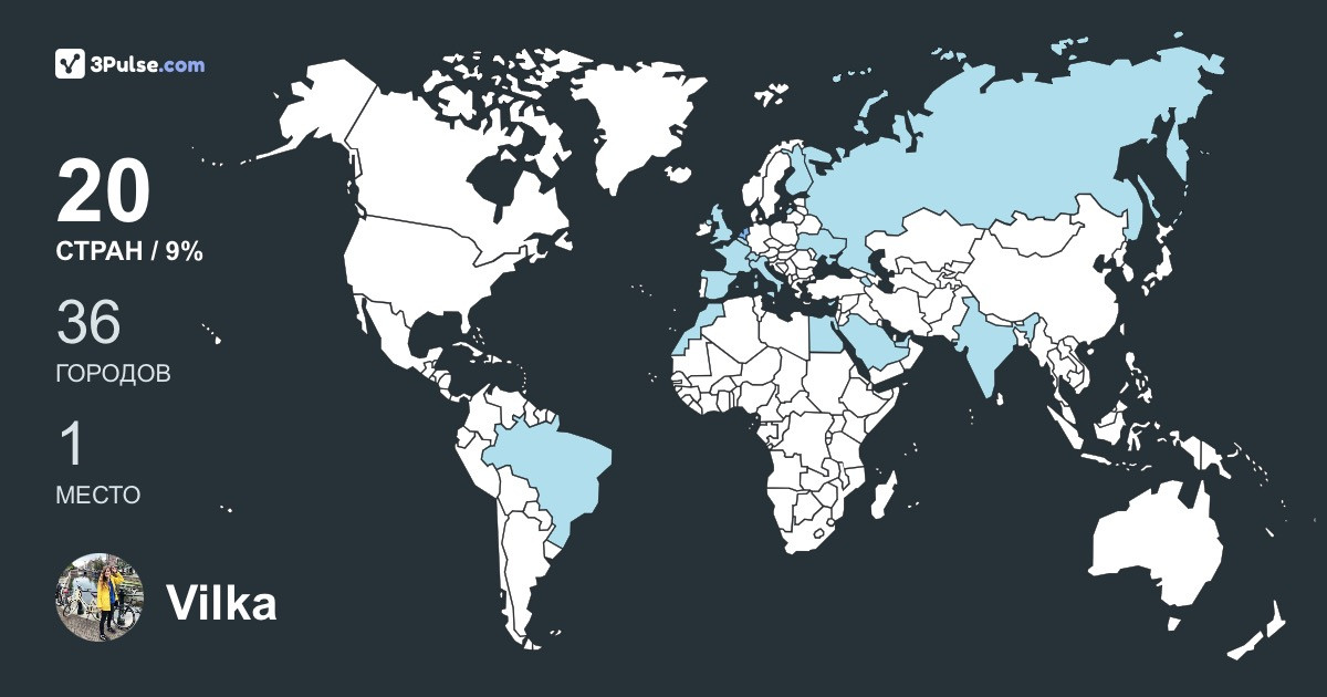 Vilka Pav's Travel Map Image