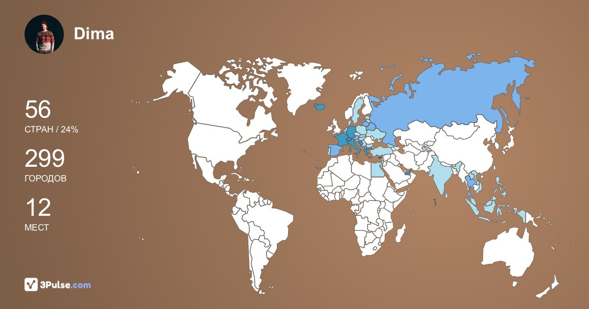 Dima Bucci's Travel Map Image