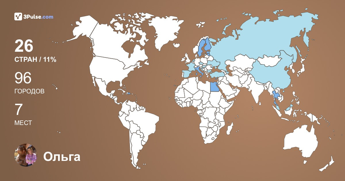 Ольга Кочина's Travel Map Image