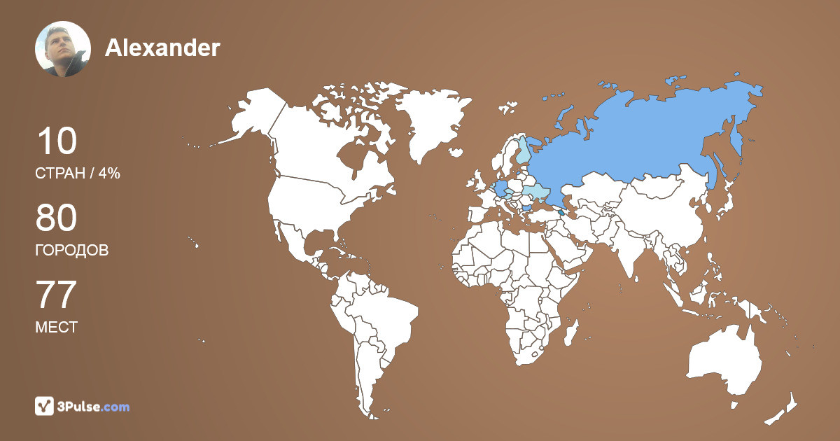 Alexander Ivanov's Travel Map Image