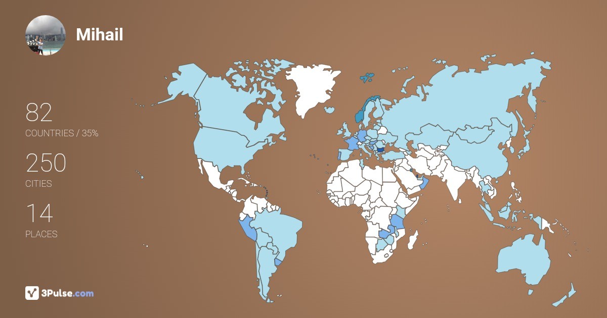 Mihail Manolov's Travel Map Image