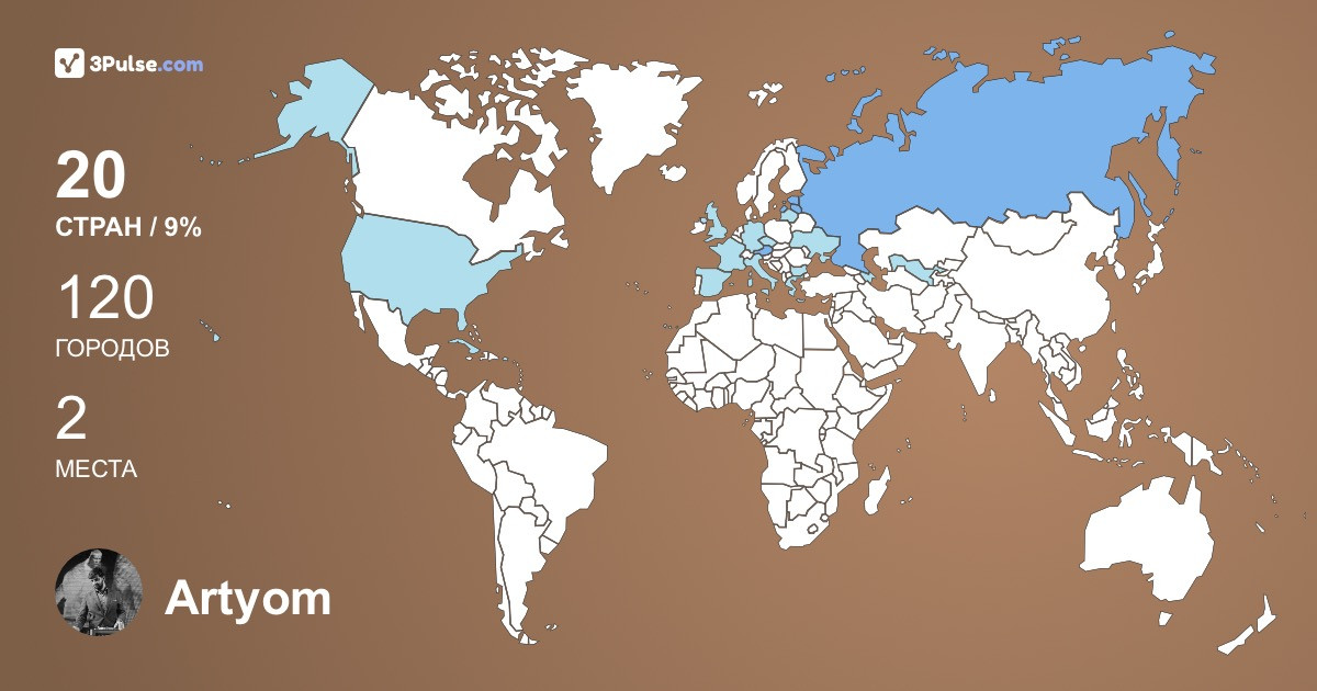Изображение Карты путешествий Artyom Danilkin